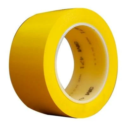 3M Vinyl Tape Yellow 471 2"x33Metres | Box of 6 Rolls