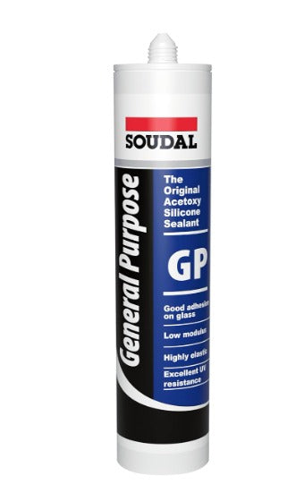 Soudal GP Silicone sealant (Pack of 24)