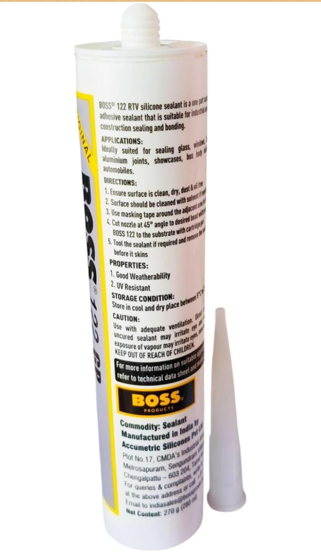 Boss 122 GP Silicon Sealant 260 ml (Pack of 24)