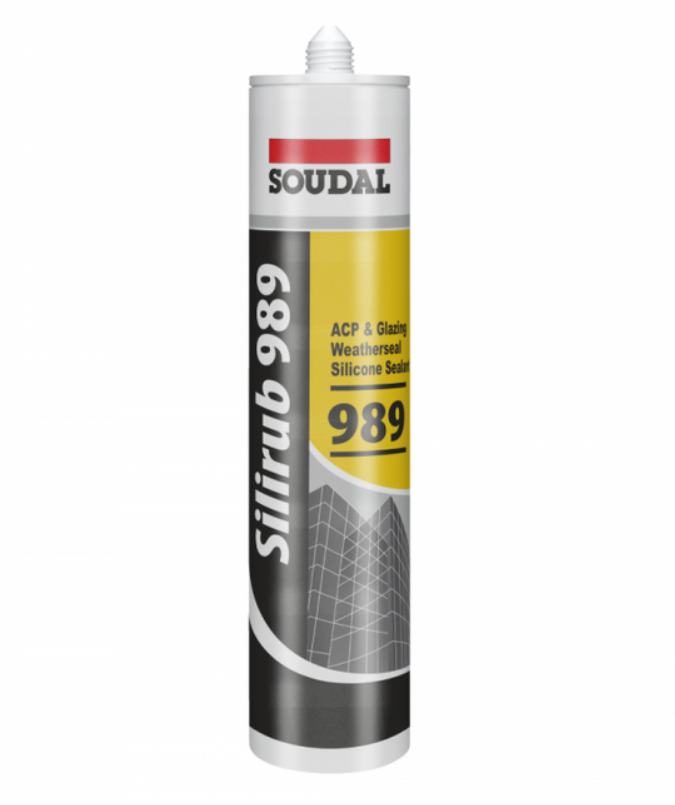 Soudal Silirub 989 | High-Performance Construction & Industrial Adhesive Sealant | Pack of 24